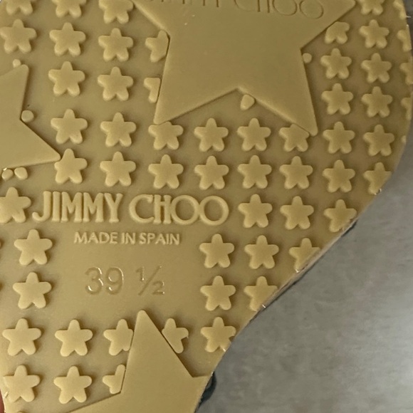 Jimmy Choo Blue and White Wedge Sandals - Picture 7 of 17